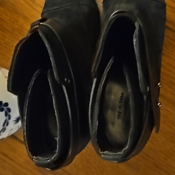 Rag & Bone HARROW Buckle Suede Ankle Booties - Picture 8 of 11